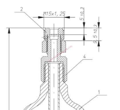 CO2 propellant bottle M15x1.25 100g