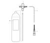 BAVARIA FireDeTec extinguishing system - 2kg CO2 gas extinguisher, 8 meter hose