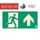 EXIT sign - Escape route, Backlit self-adhesive sign 20x10 cm - IMPLASER B150