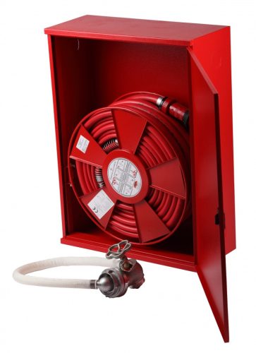 LUX-ADK 850x650x250 metal door, raised hydrant cabinet with 30 m ADSY-12 hose reel