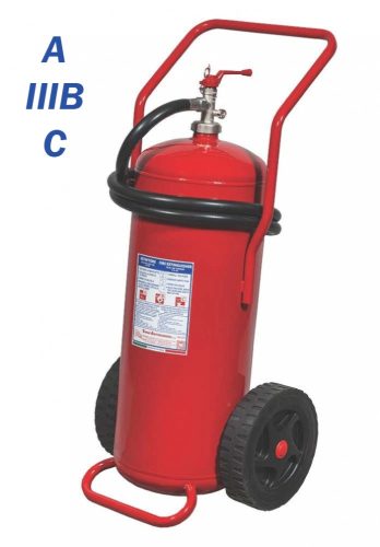 MAXFIRE UNI 50 kg ABC powder extinguisher, powder extinguisher transportable fire extinguisher A IIIB C