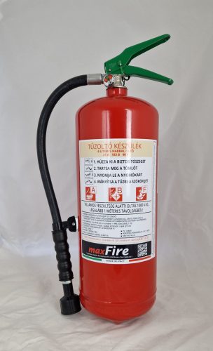 MAXFIRE EMME 6 literes ABF habbal oltó tűzoltó készülék 27A 144B 25F (fluormentes)