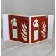 Fire extinguisher panoramic sign 15x15 cm, backlight